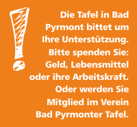 Werden Sie Mitglied im Verein Bad Pyrmonter Tafel.